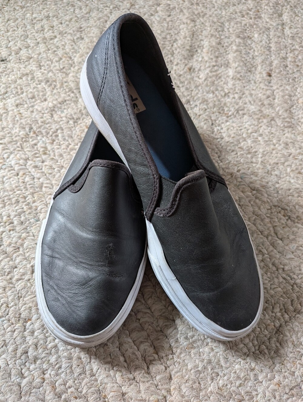 Women's Soft terra Keds Black Slip-On Casual Sneakers -Sz.8